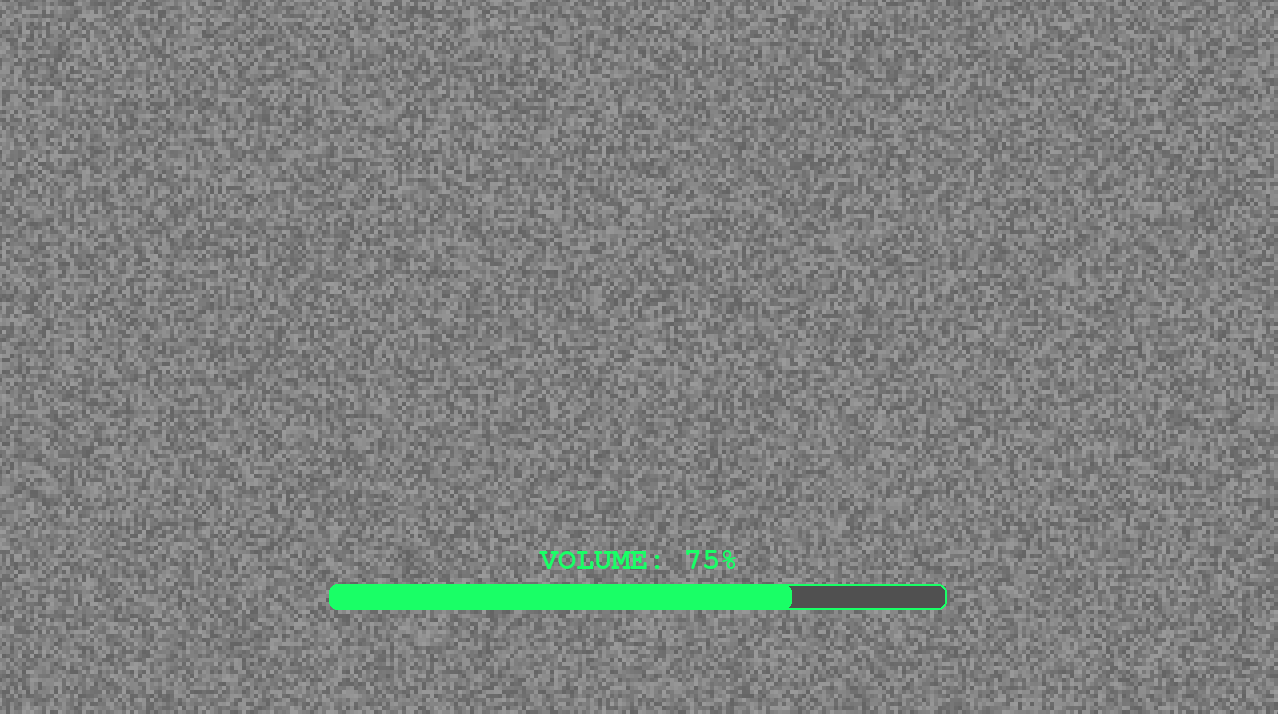 Retro TV Emulator volume indicator